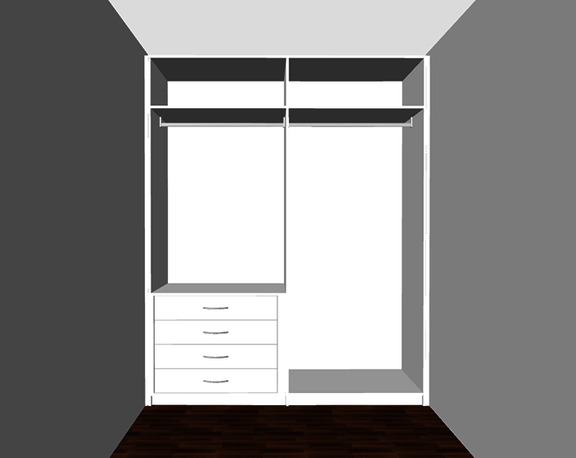 Configuration example 2-panel wardrobe