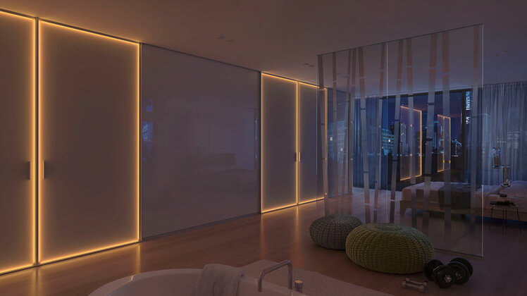 Sliding door S1200 LED - warm light 