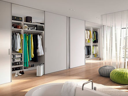 Fitted wardrobe with sliding doors